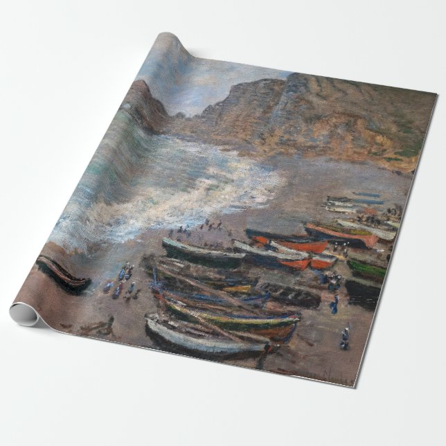 Papel De Regalo Claude Monet - La playa de Etretat (Desenrollado)