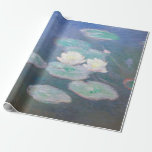 Papel De Regalo Claude Monet - Lilies de agua, efecto nocturno<br><div class="desc">Nieves por la noche / Nympheas,  Effet du soir - Claude Monet,  Petróleo sobre lienzo,  1897</div>