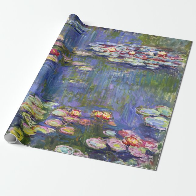 Papel De Regalo Claude Monet - Lilies de agua / Nympheas (Desenrollado)