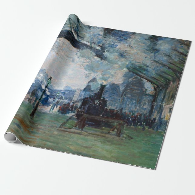 Papel De Regalo Claude Monet, llegada del tren de Normandía (Desenrollado)