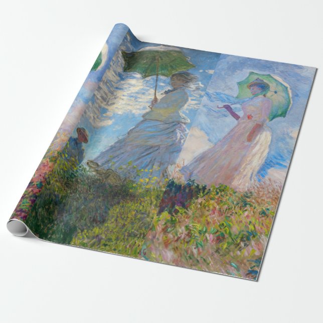 Papel De Regalo Claude Monet - Mujer con asador (Desenrollado)