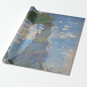 Papel De Regalo Claude Monet Mujer con un Paraguas Arte Refinado