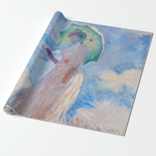 Papel De Regalo Claude Monet - Mujer con un parasol frente a la iz