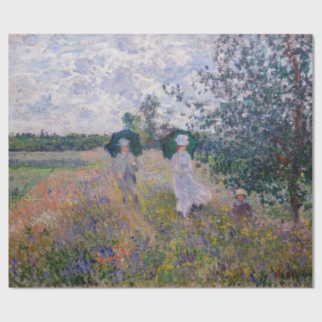 Papel De Regalo Claude Monet - Paseo cerca de Argentina (Superficie plana)