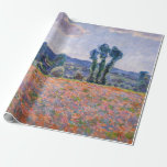 Papel De Regalo Claude Monet - Poppy Field 1890 (Giverny)<br><div class="desc">Campo de amapola / Campeón de coquelicots - Claude Monet,  Petróleo en lienzo,  1890 cerca de Giverny</div>