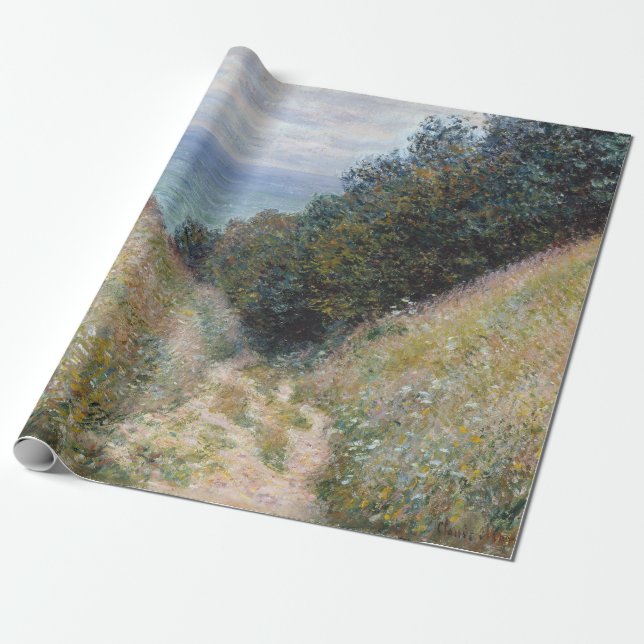 Papel De Regalo Claude Monet Road en La Cavée, Pourville (Desenrollado)