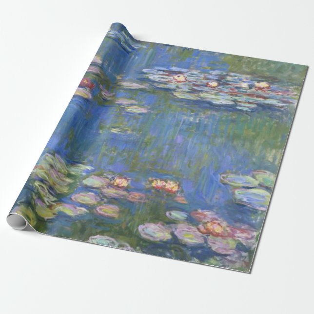 Papel De Regalo Claude Monet // Water Lilies (Desenrollado)