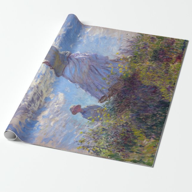 Papel De Regalo Claude Monet Woman with a Parasol (Desenrollado)