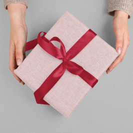 Papel De Regalo Clean Minimal Beige Linen Mimic Fabric Effect Pink