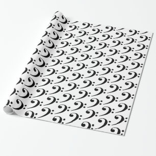 Papel De Regalo Clef de Fa de Música de Color Negro/Hacerlo Uno Mi