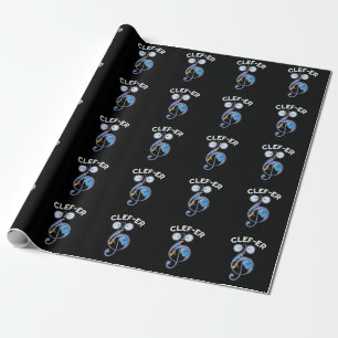 Papel De Regalo Clef-er Funny Music Pun Dark BG