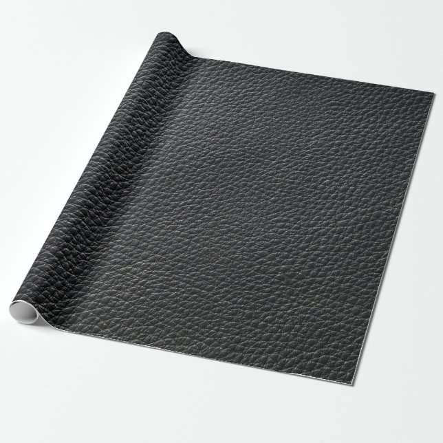 Papel De Regalo Close up of black leather texture and backgroundle (Desenrollado)