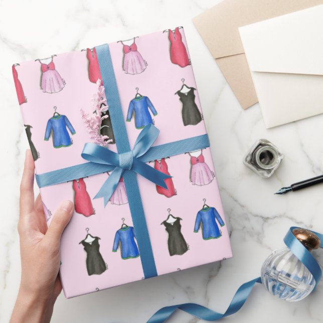 Papel De Regalo Closet Wardrobe Cócteles Vestidos Al Estilo Fashio (Regalar)