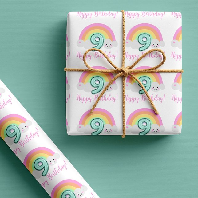 Papel De Regalo Cloud Nine 9th Birthday Wrapping Paper (Subido por el creador)