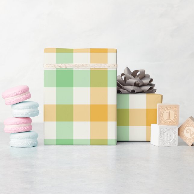 Papel De Regalo Clover Gingham - Wrapping Paper (Baby Shower)