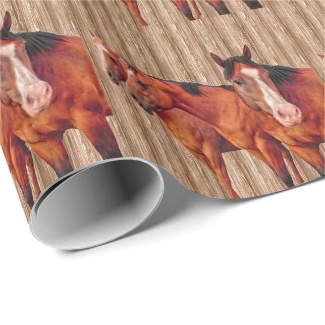 Papel De Regalo Club de Chicas de Horse Lover para niñas de vaca (Esquina del rollo)