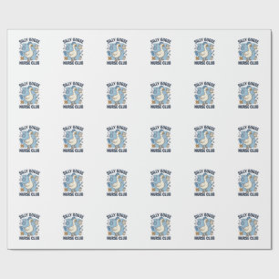 Papel De Regalo Club de Enfermeras Ganso Tonto Diseño de Enfermera