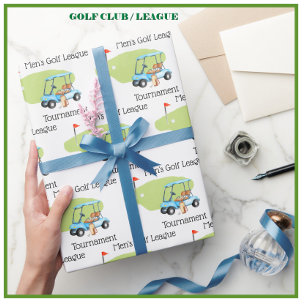 Papel De Regalo Club de Golf temático personalizado