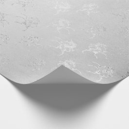 Papel De Regalo Club de Gris de Hadas Monocromático Plateado de Un