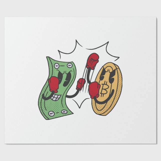Papel De Regalo Club de Lucha Cripto (Superficie plana)