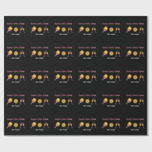 Papel De Regalo Club Social de Vino de Pickleball Divertido Sirve