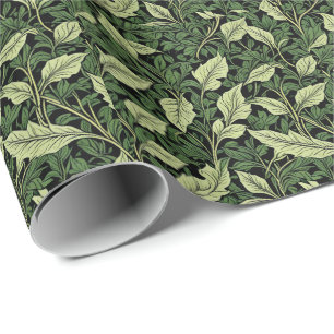 Papel De Regalo Clúster de vinos en tonos verdes
