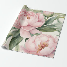 Papel De Regalo Coasters de Peonías de Verano, Muchos Estilos Disp