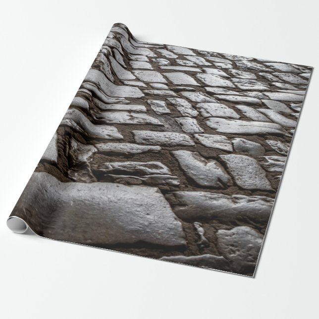 Papel De Regalo Cobblestones iluminados por luna (Desenrollado)