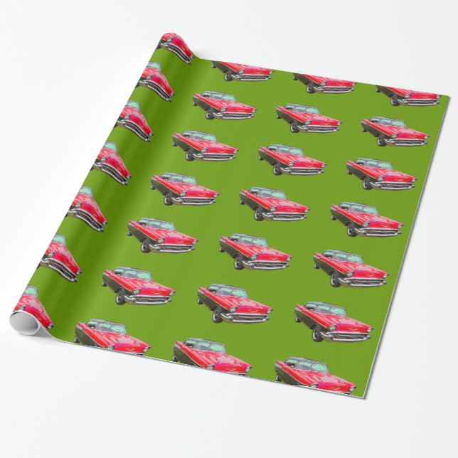 Papel De Regalo Coche 1957 de la obra clásica del Bel Air de (Desenrollado)