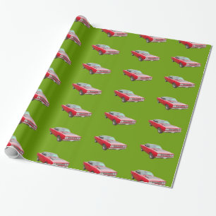Papel De Regalo Coche 1968 del músculo del Roadrunner de Plymouth