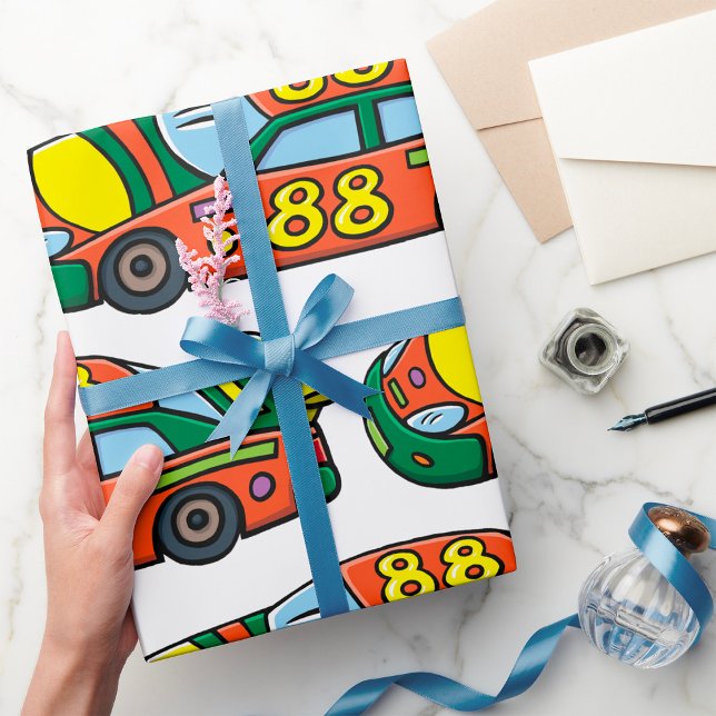 Papel De Regalo Coche de Carreras Número 88 (Subido por el creador)