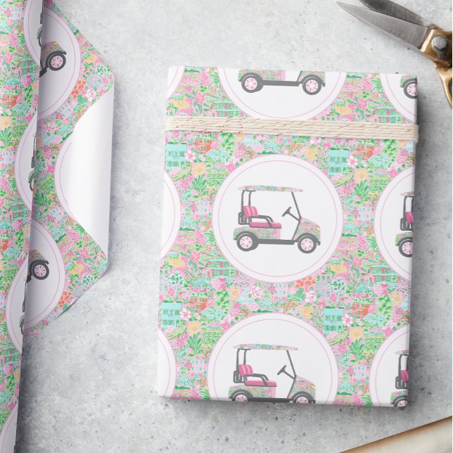 Papel De Regalo Coche de golf de Playa de Palma rosa y Verde (Subido por el creador)