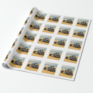 Papel De Regalo Coche de plata en la playa