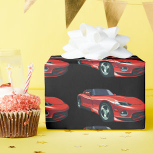 Papel De Regalo Coche deportivo rojo