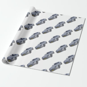 Papel De Regalo Coche estupendo del espía en plata