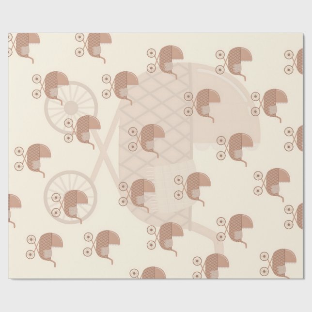 Papel De Regalo Cochecito de bebé adorable (Superficie plana)