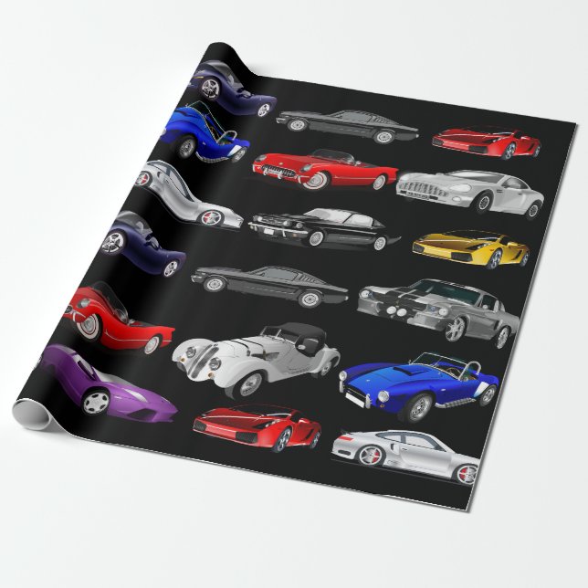 Papel De Regalo Coches, Coches y Coches (Desenrollado)