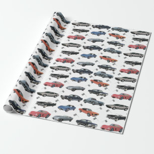 Papel De Regalo Coches de época 
