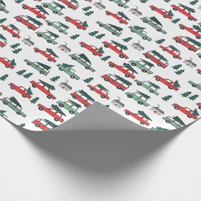 Papel De Regalo Coches de Navidades (Esquina)