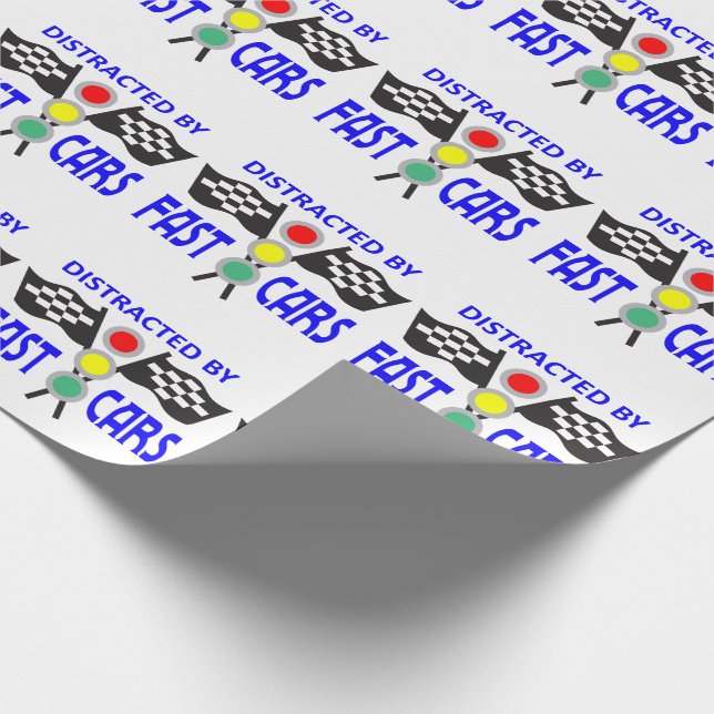 Papel De Regalo Coches rápidos (Esquina)