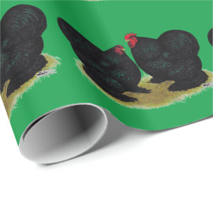 Papel De Regalo Cochins Black Bantam Pair