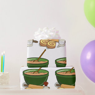 Papel De Regalo Cocina acogedora con ingredientes para hacer pan d