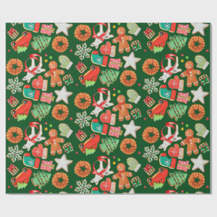 Papel De Regalo Cocina azucarera y pan de jengibre para navidades