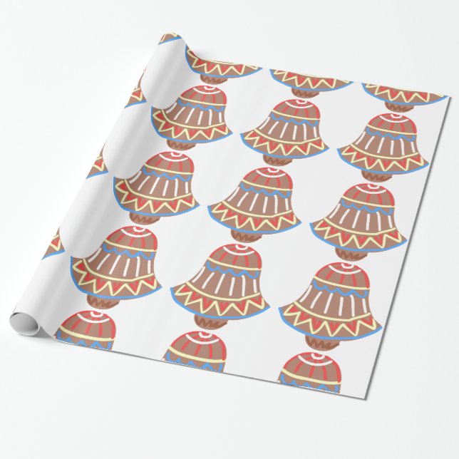Papel De Regalo Cocina de vacaciones de Navidades rojos, blancos y (Desenrollado)
