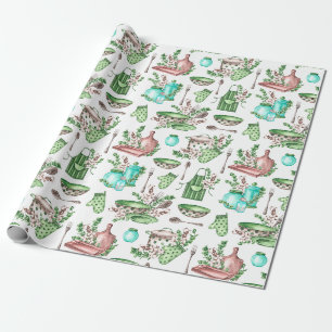 Papel De Regalo Cocinero lindo y utensilios y accesorios de cocina