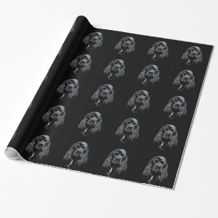 Papel De Regalo Cocker spaniel negro