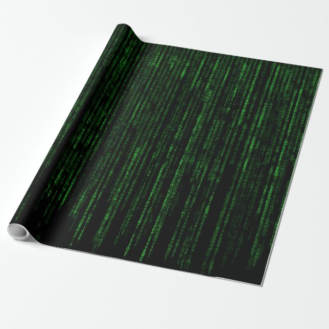 Papel De Regalo Código de lluvia de matriz (Desenrollado)