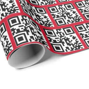 Papel De Regalo Código QR de Felices Fiestas