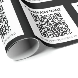 Papel De Regalo Código QR editable y diseño personalizable simple