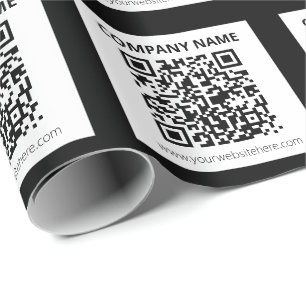 Papel De Regalo Código QR editable y diseño personalizable simple